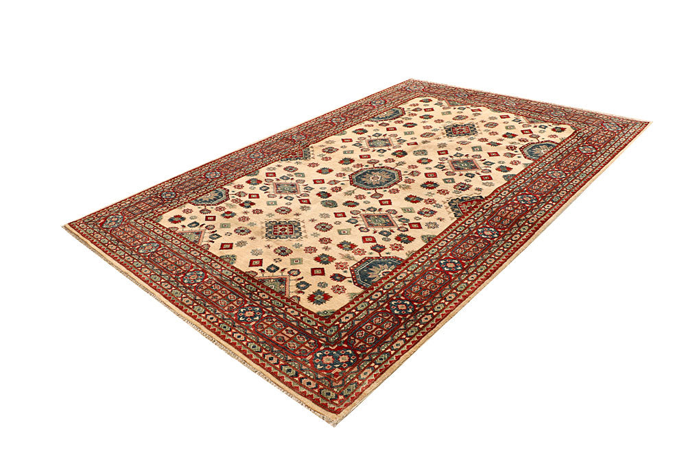 Bisque Kazak 6' 8 x 10' 1 - No. 67987 - ALRUG Rug Store