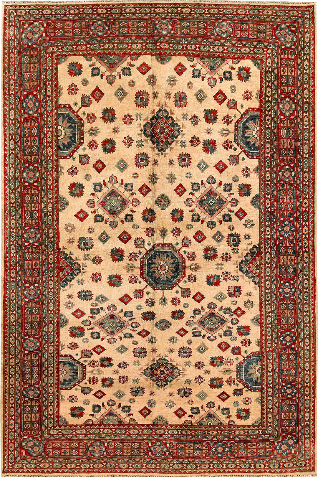 Bisque Kazak 6' 8 x 10' 1 - No. 67987 - ALRUG Rug Store