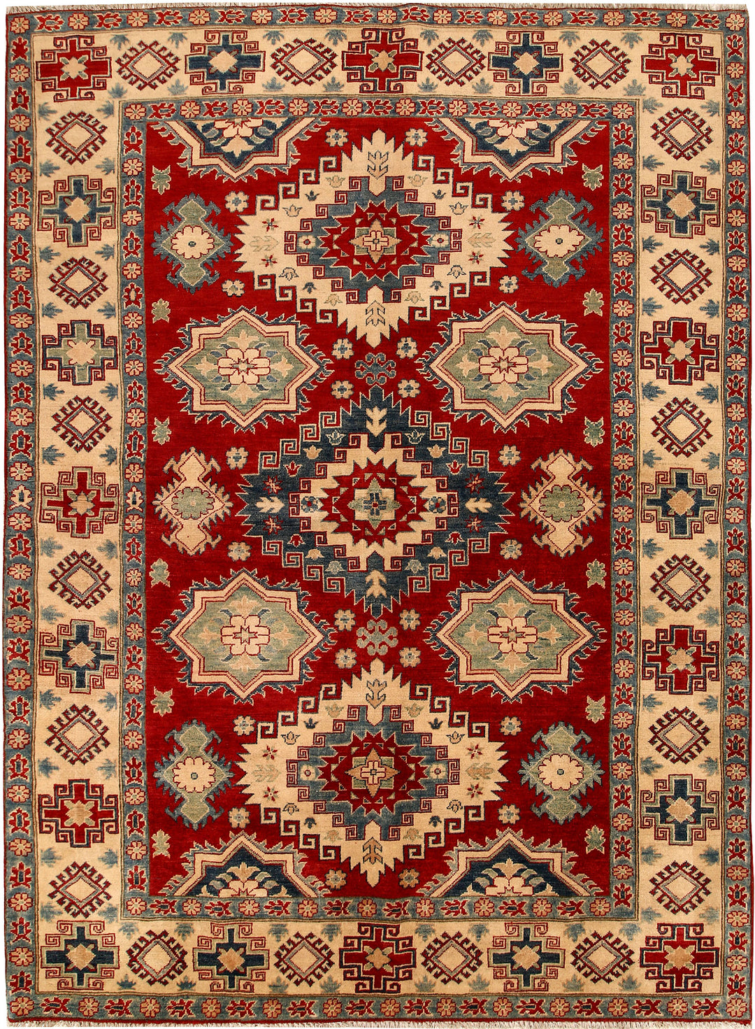 Dark Red Kazak 6' 9 x 9' 3 - No. 67988 - ALRUG Rug Store