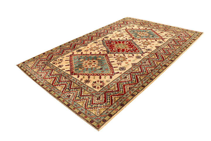 Bisque Kazak 6' 4 x 9' 8 - No. 67990 - ALRUG Rug Store