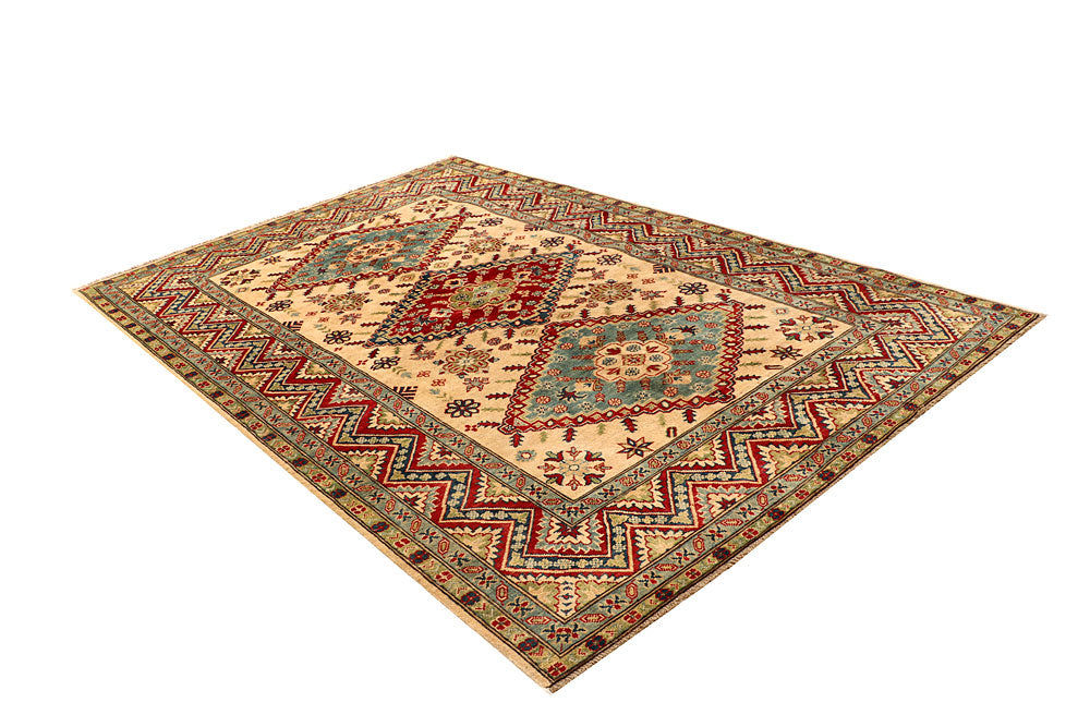 Bisque Kazak 6' 4 x 9' 8 - No. 67990 - ALRUG Rug Store