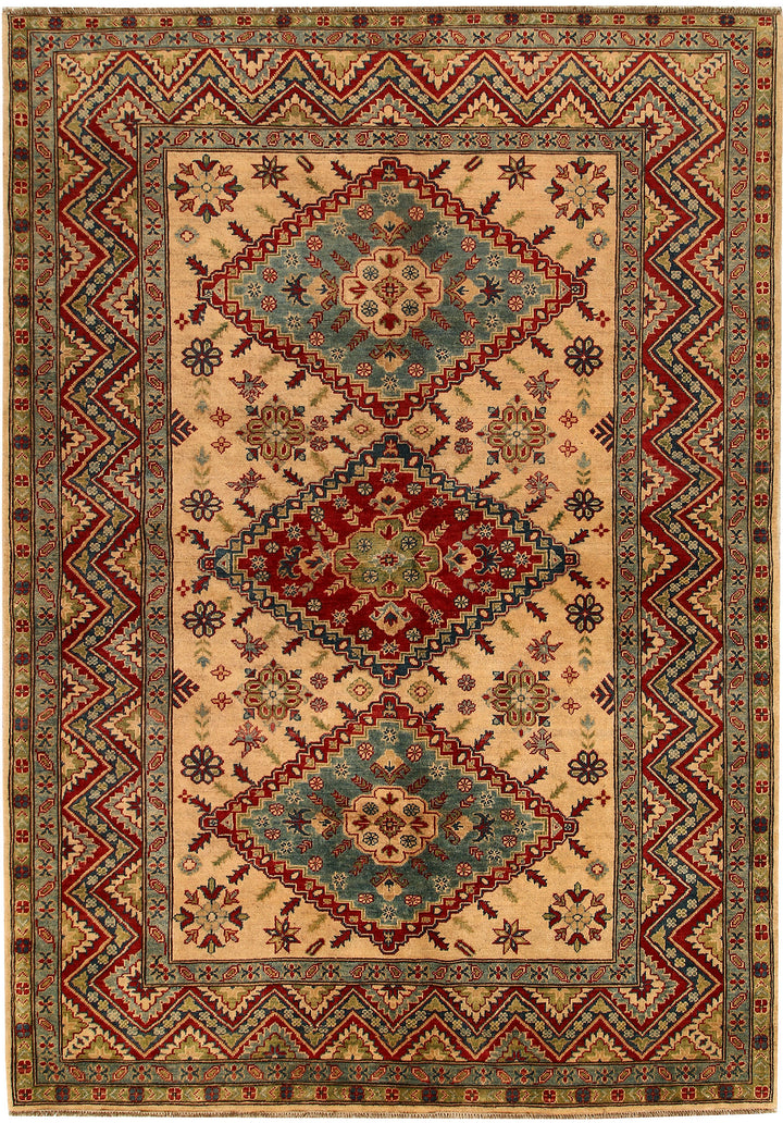 Bisque Kazak 6' 4 x 9' 8 - No. 67990 - ALRUG Rug Store