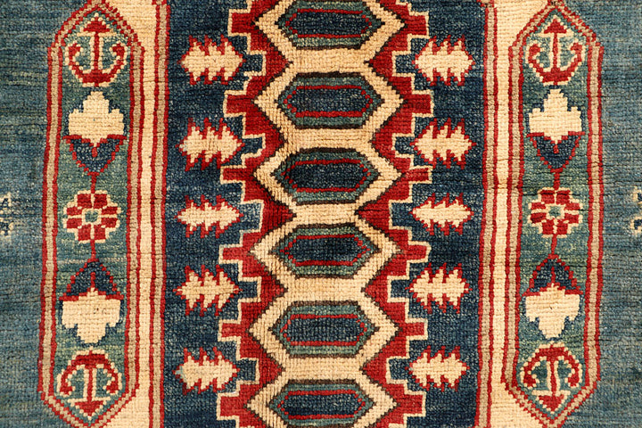 Light Slate Grey Kazak 6' x 9' 1 - No. 67991 - ALRUG Rug Store