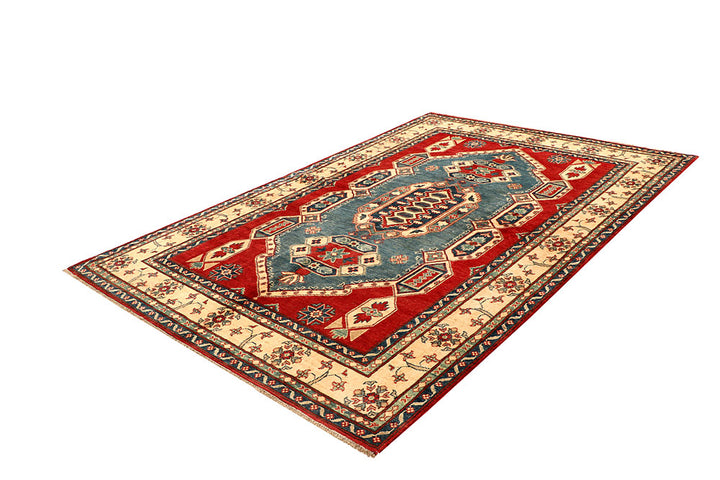 Light Slate Grey Kazak 6' x 9' 1 - No. 67991 - ALRUG Rug Store