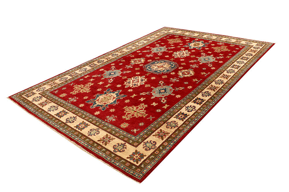 Dark Red Kazak 6' 6 x 10' 1 - No. 67992 - ALRUG Rug Store