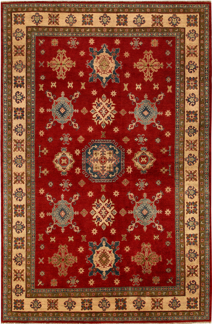 Dark Red Kazak 6' 6 x 10' 1 - No. 67992 - ALRUG Rug Store