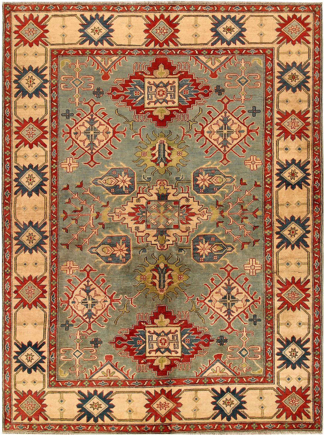Silver Kazak 6' 8 x 8' 11 - No. 67993 - ALRUG Rug Store
