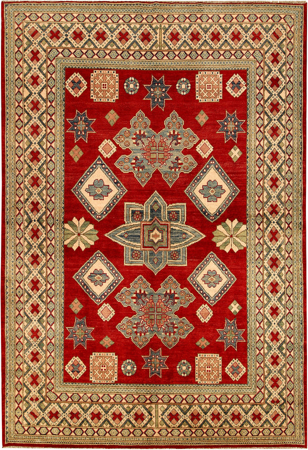 Dark Red Kazak 6' 7 x 9' 7 - No. 67996 - ALRUG Rug Store