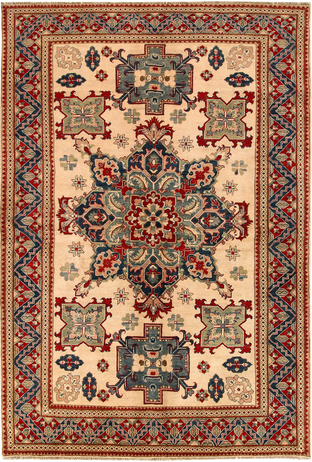 Bisque Kazak 6' 5 x 9' 7 - No. 67997 - ALRUG Rug Store