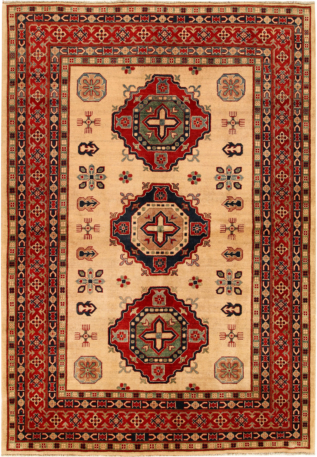 Bisque Kazak 6' 6 x 9' 6 - No. 68003 - ALRUG Rug Store