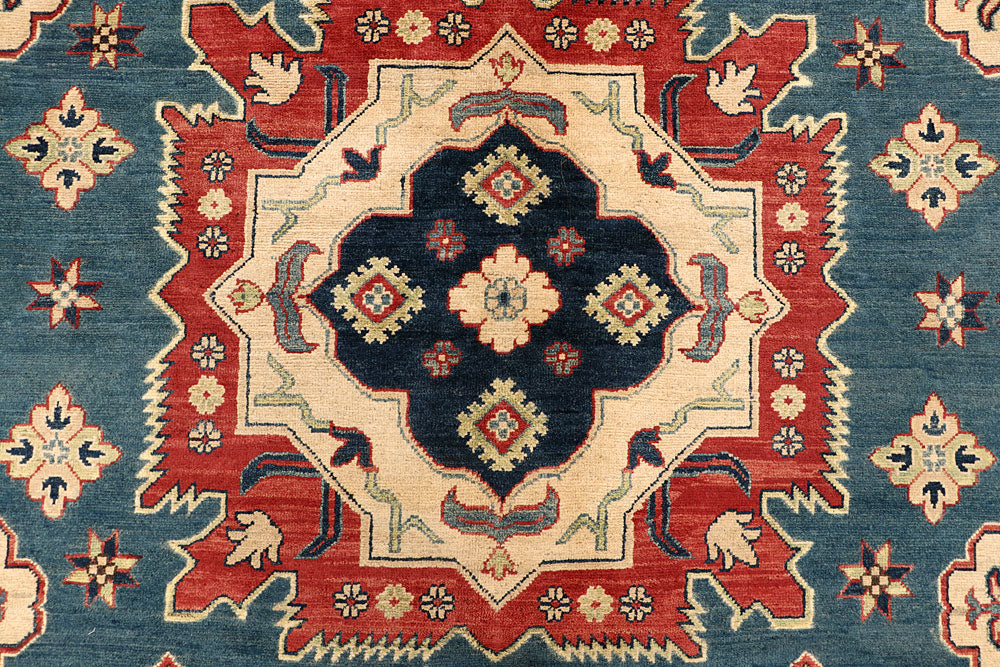 Light Slate Grey Kazak 9' 9 x 14' - No. 68010 - ALRUG Rug Store