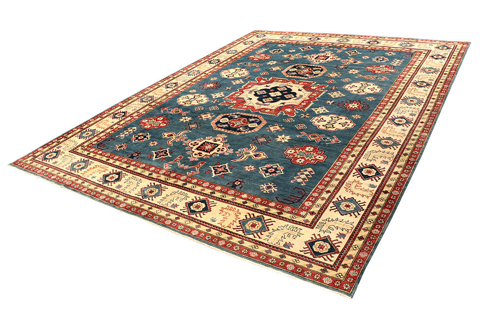 Light Slate Grey Kazak 9' 9 x 14' - No. 68010 - ALRUG Rug Store