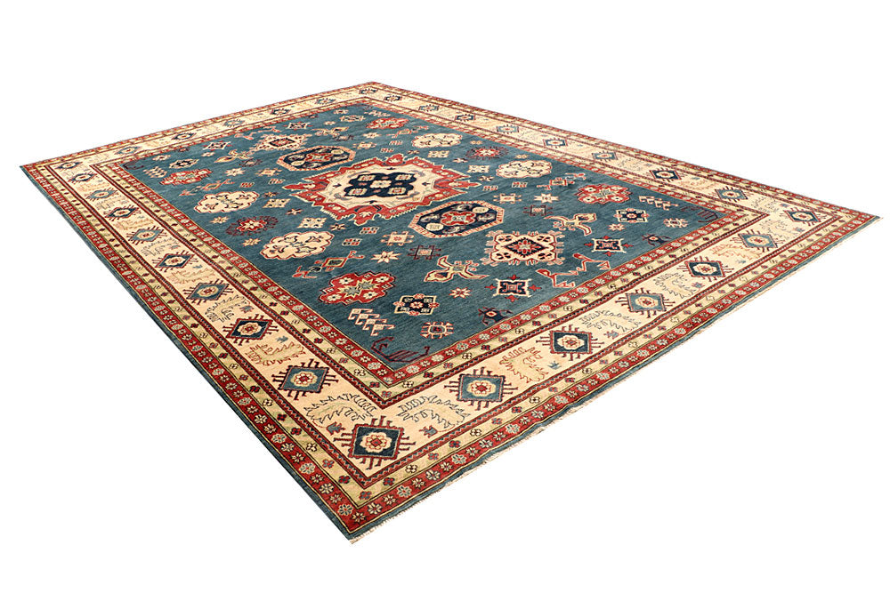 Light Slate Grey Kazak 9' 9 x 14' - No. 68010 - ALRUG Rug Store