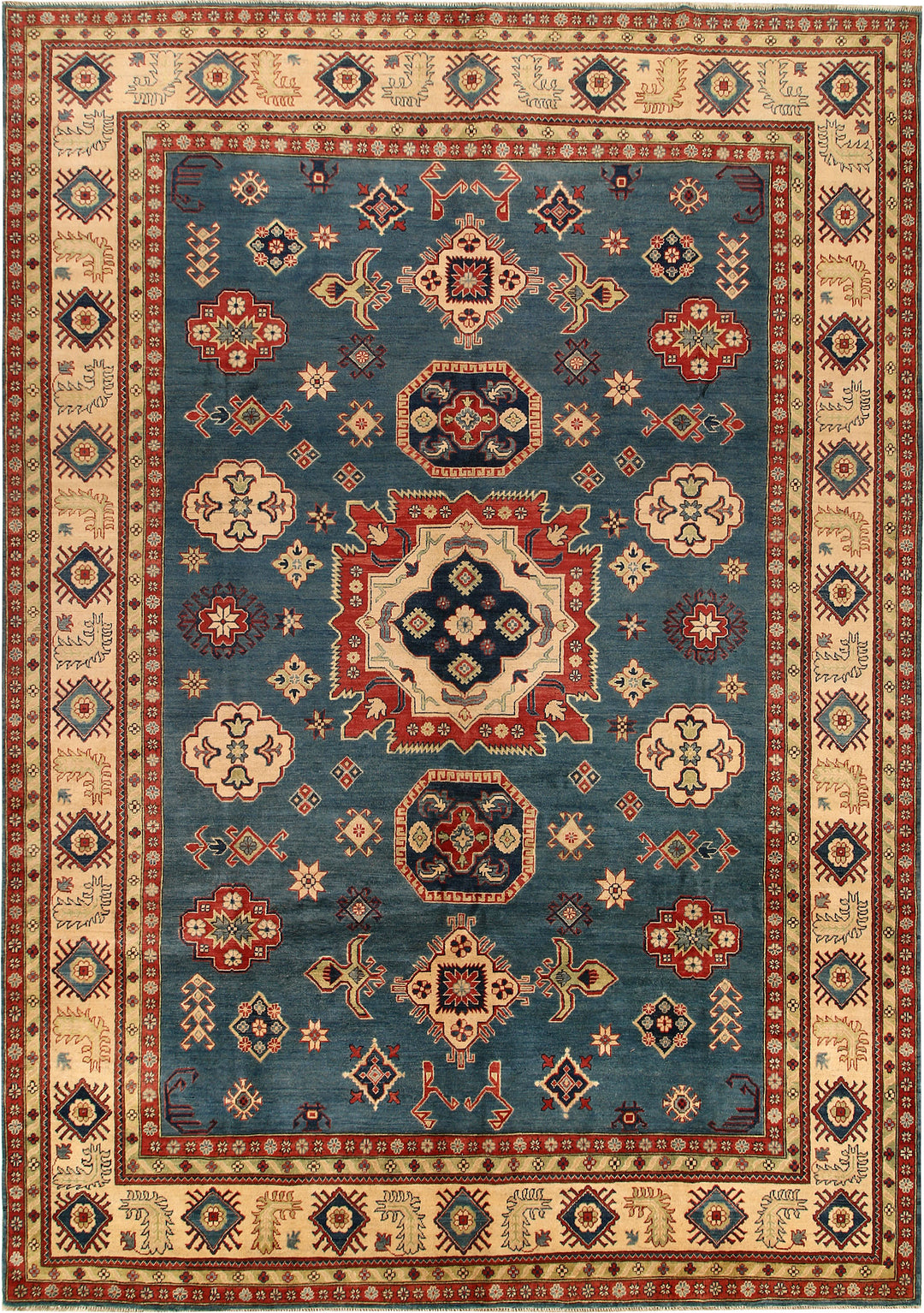 Light Slate Grey Kazak 9' 9 x 14' - No. 68010 - ALRUG Rug Store