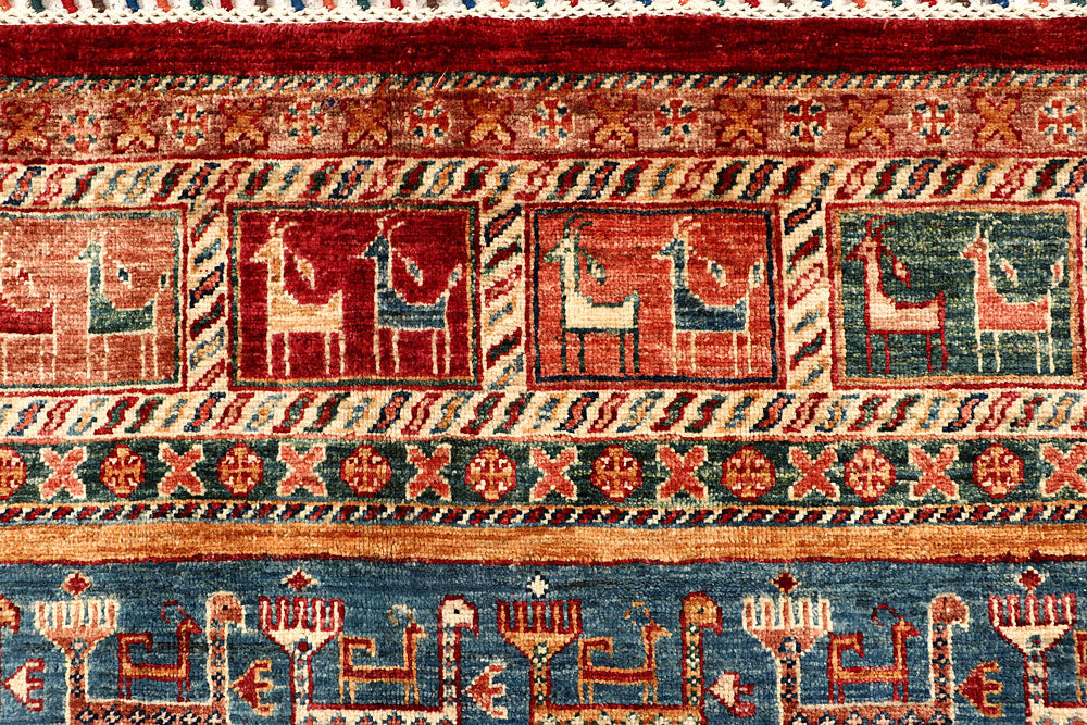 Multi Colored Kazak 5' 10 x 8' 1 - No. 68049 - ALRUG Rug Store