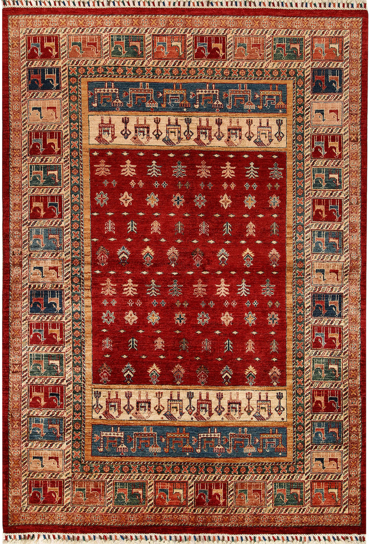 Multi Colored Kazak 5' 10 x 8' 1 - No. 68049 - ALRUG Rug Store