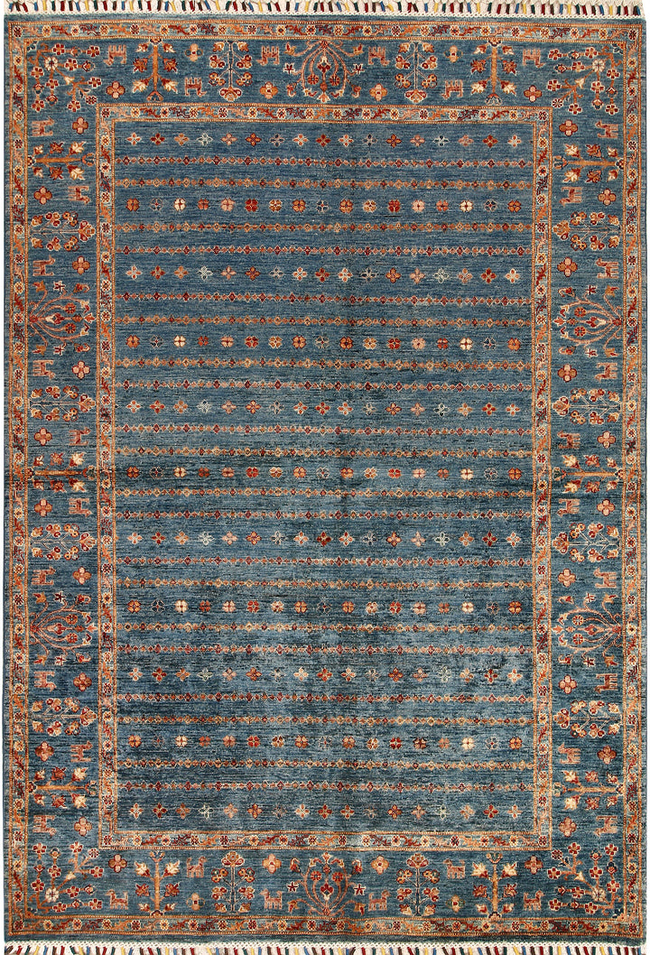 Light Slate Grey Kazak 5' 6 x 8' 2 - No. 68050 - ALRUG Rug Store