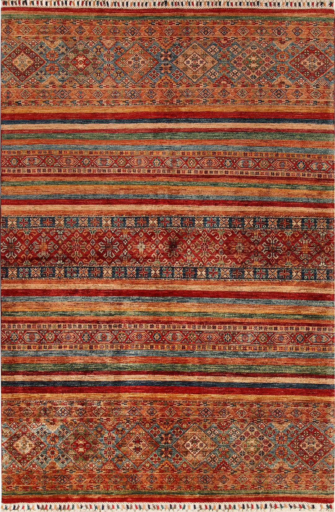 Multi Colored Kazak 5' 5 x 8' 1 - No. 68051 - ALRUG Rug Store