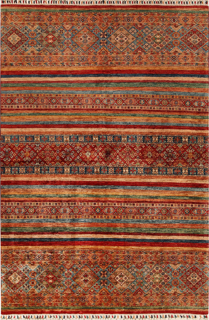 Multi Colored Kazak 5' 5 x 8' 1 - No. 68051 - ALRUG Rug Store