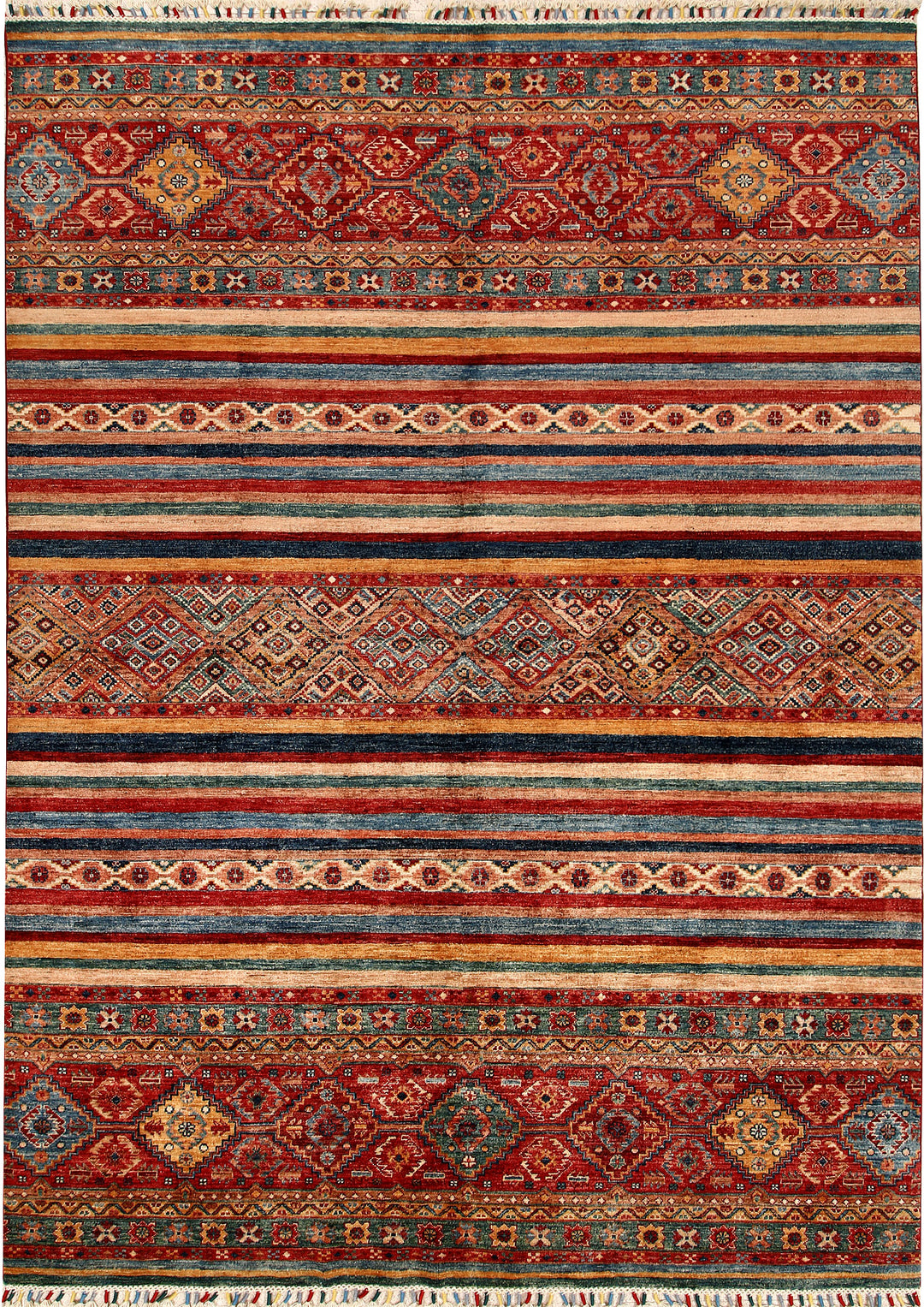Multi Colored Kazak 6' 8 x 9' 7 - No. 68052 - ALRUG Rug Store