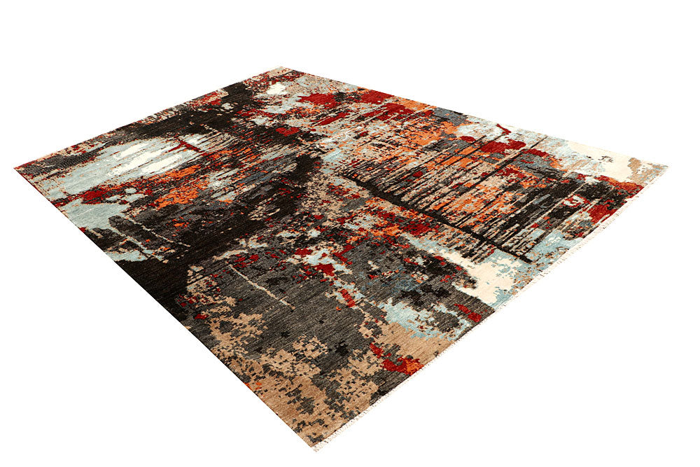 Multi Colored Abstract 6' 8 x 9' 9 - No. 68059 - ALRUG Rug Store