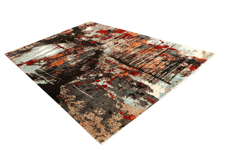 Multi Colored Abstract 6' 8 x 9' 9 - No. 68059 - ALRUG Rug Store