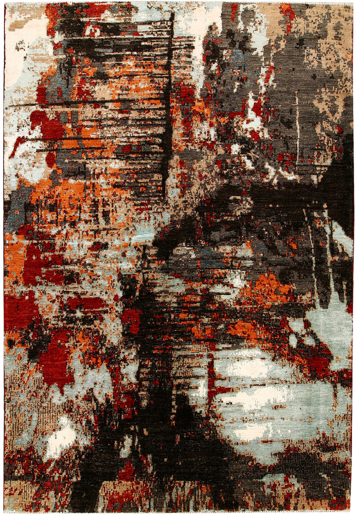 Multi Colored Abstract 6' 8 x 9' 9 - No. 68059 - ALRUG Rug Store