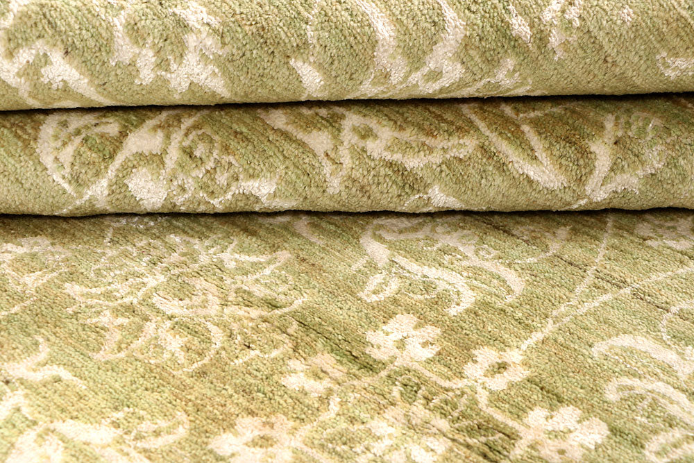 Dark Khaki Abstract 6' 2 x 9' 1 - No. 68060 - ALRUG Rug Store