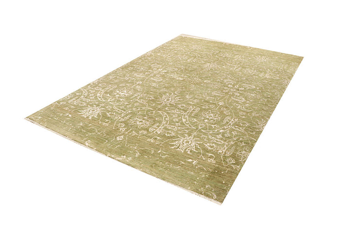 Dark Khaki Abstract 6' 2 x 9' 1 - No. 68060 - ALRUG Rug Store