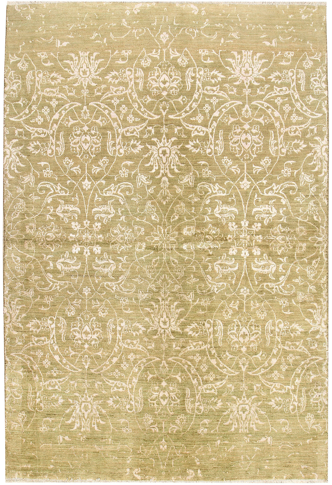 Dark Khaki Abstract 6' 2 x 9' 1 - No. 68060 - ALRUG Rug Store