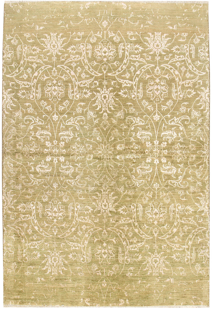 Dark Khaki Abstract 6' 2 x 9' 1 - No. 68060 - ALRUG Rug Store