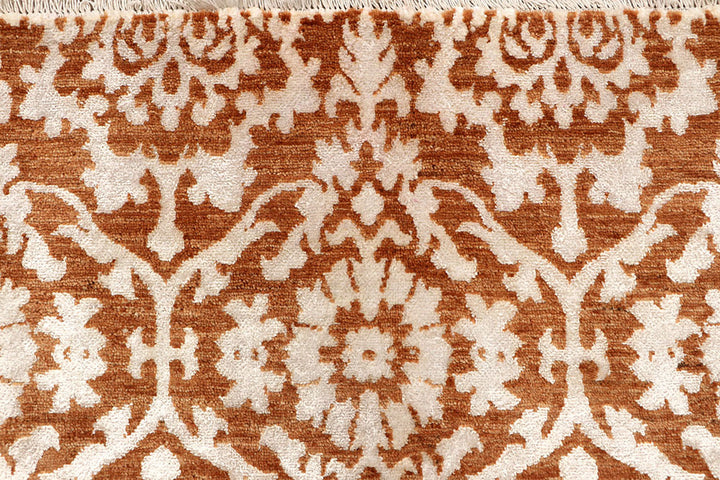 Dark Orange Abstract 5'  1" x 8'  5" - No. QA88142