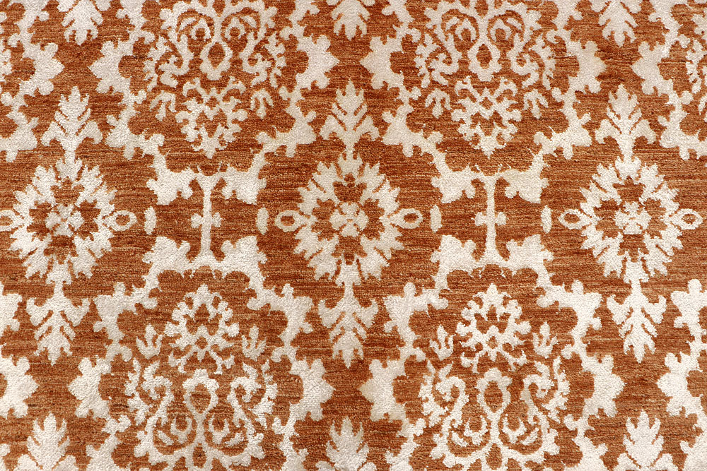 Dark Orange Abstract 5' 1 x 8' 5 - No. 68061 - ALRUG Rug Store