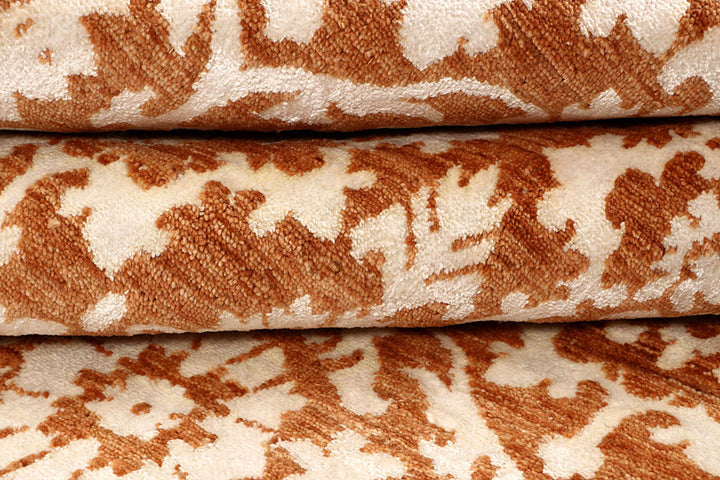 Dark Orange Abstract 5'  1" x 8'  5" - No. QA88142