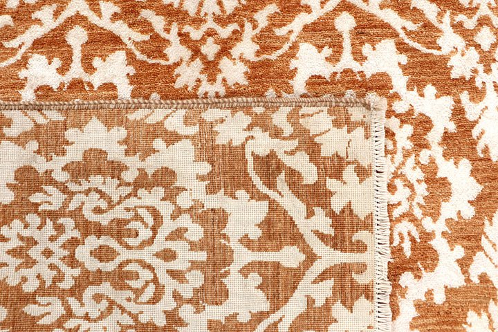 Dark Orange Abstract 5' 1 x 8' 5 - No. 68061 - ALRUG Rug Store