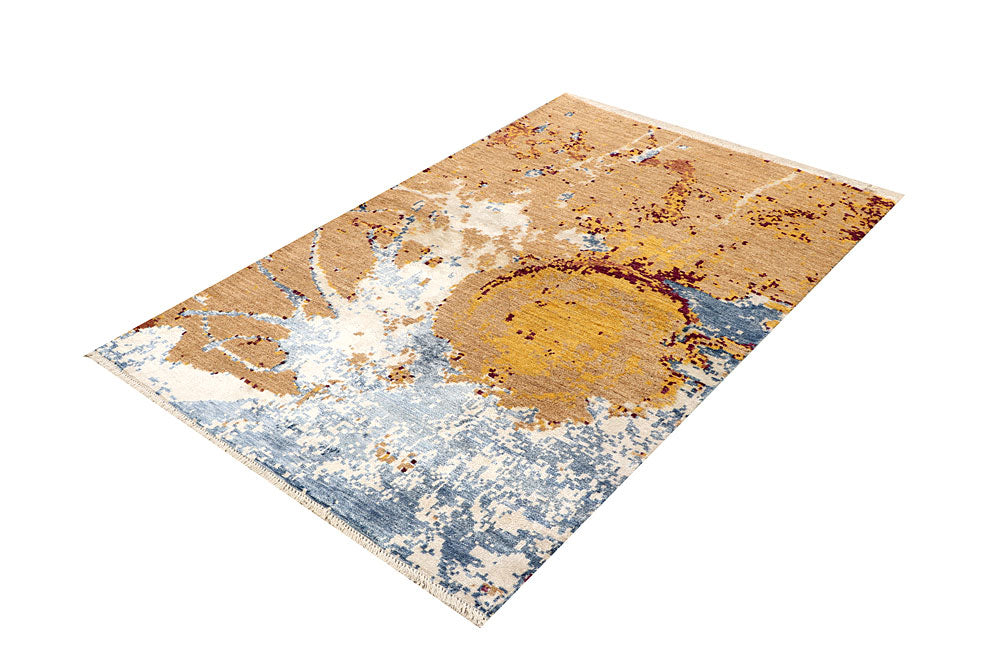 Multi Colored Abstract 4' 1 x 6' 4 - No. 68062 - ALRUG Rug Store