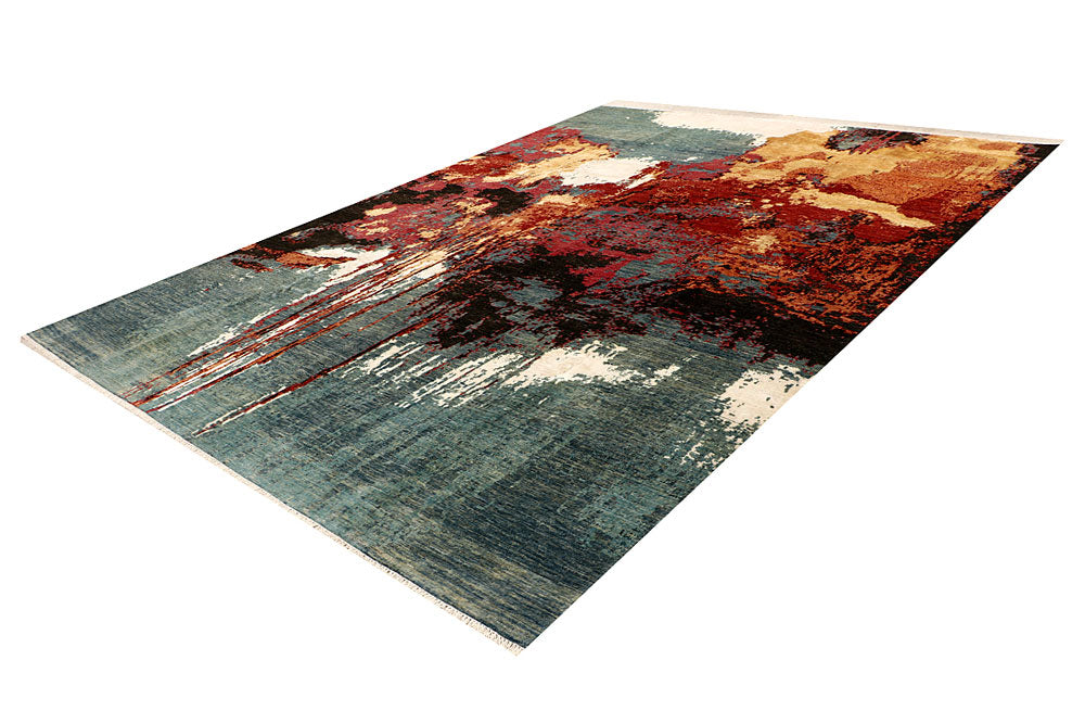 Multi Colored Abstract 9' x 11' 11 - No. 68067 - ALRUG Rug Store