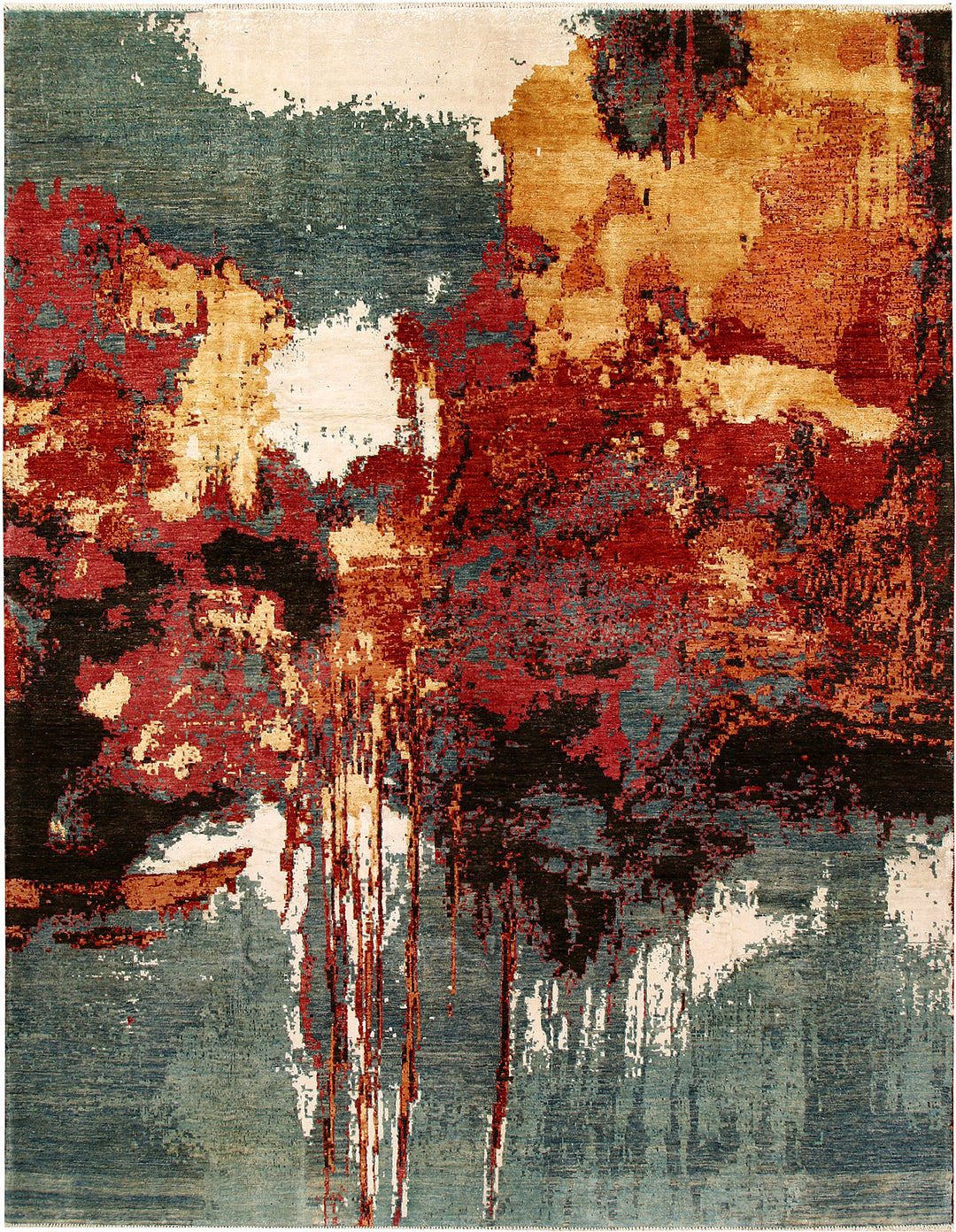 Multi Colored Abstract 9' x 11' 11 - No. 68067 - ALRUG Rug Store