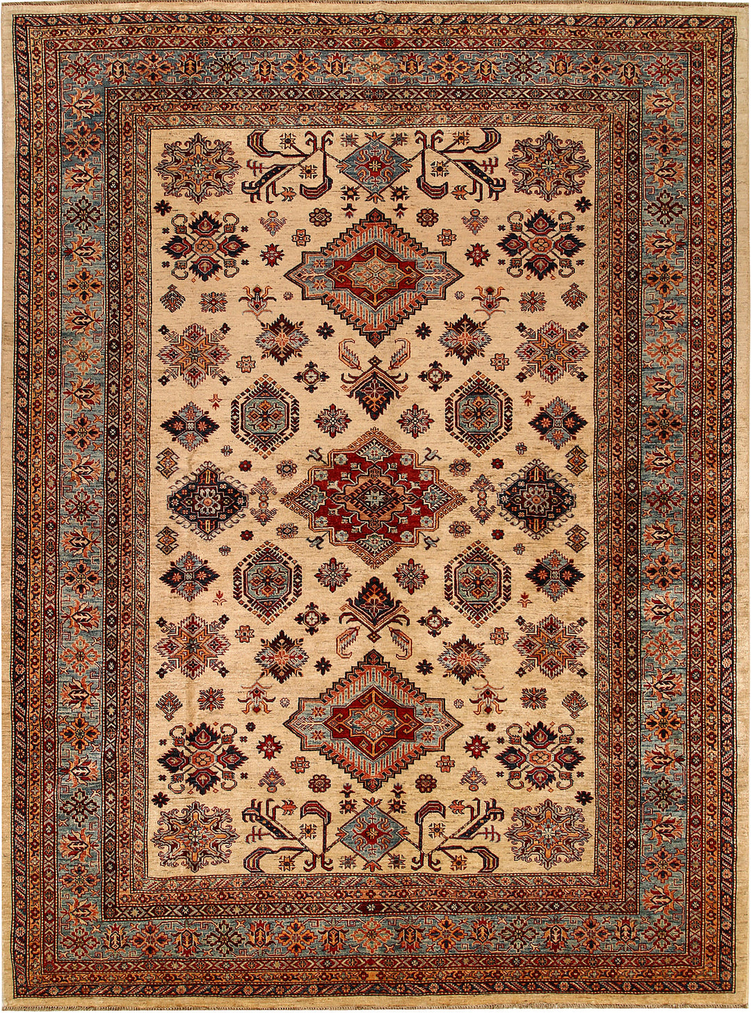 Bisque Kazak 9' x 12' 1 - No. 68069 - ALRUG Rug Store