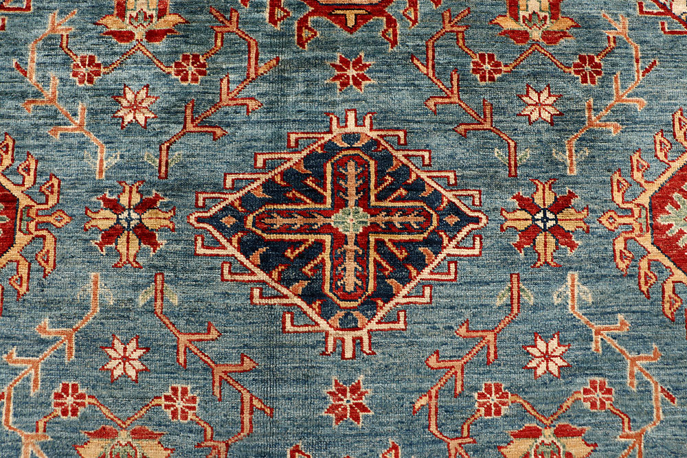 Light Slate Grey Kazak 8' 9 x 12' - No. 68070 - ALRUG Rug Store