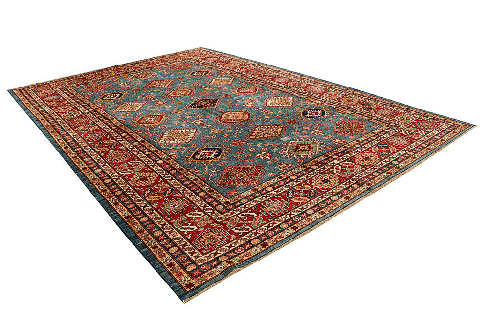 Light Slate Grey Kazak 8' 9 x 12' - No. 68070 - ALRUG Rug Store