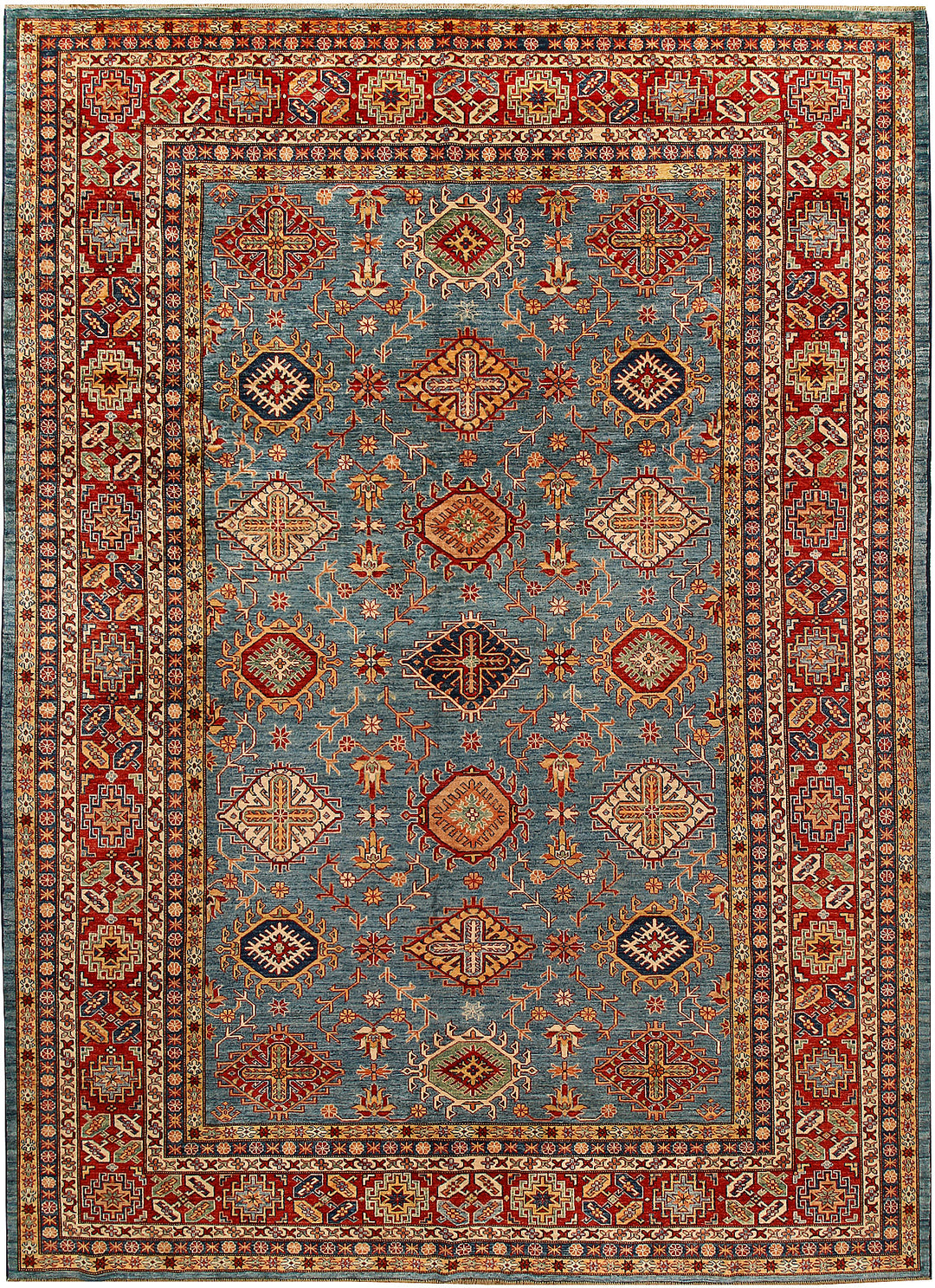 Light Slate Grey Kazak 8' 9 x 12' - No. 68070 - ALRUG Rug Store