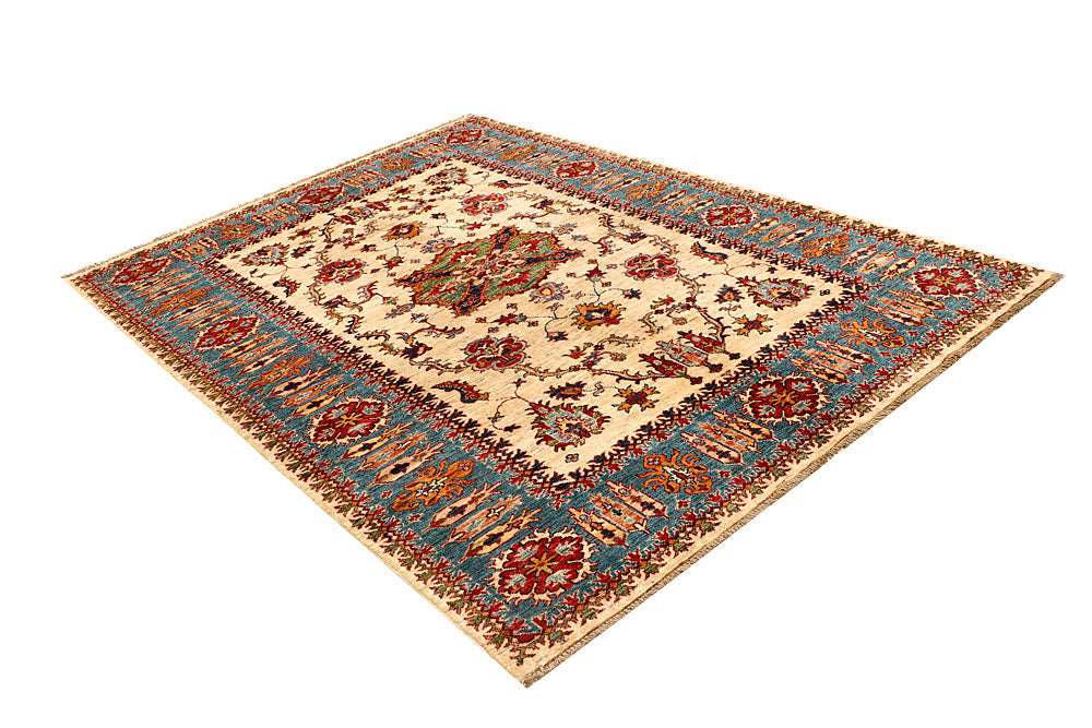 Bisque Kazak 5' 8 x 7' 11 - No. 68073 - ALRUG Rug Store