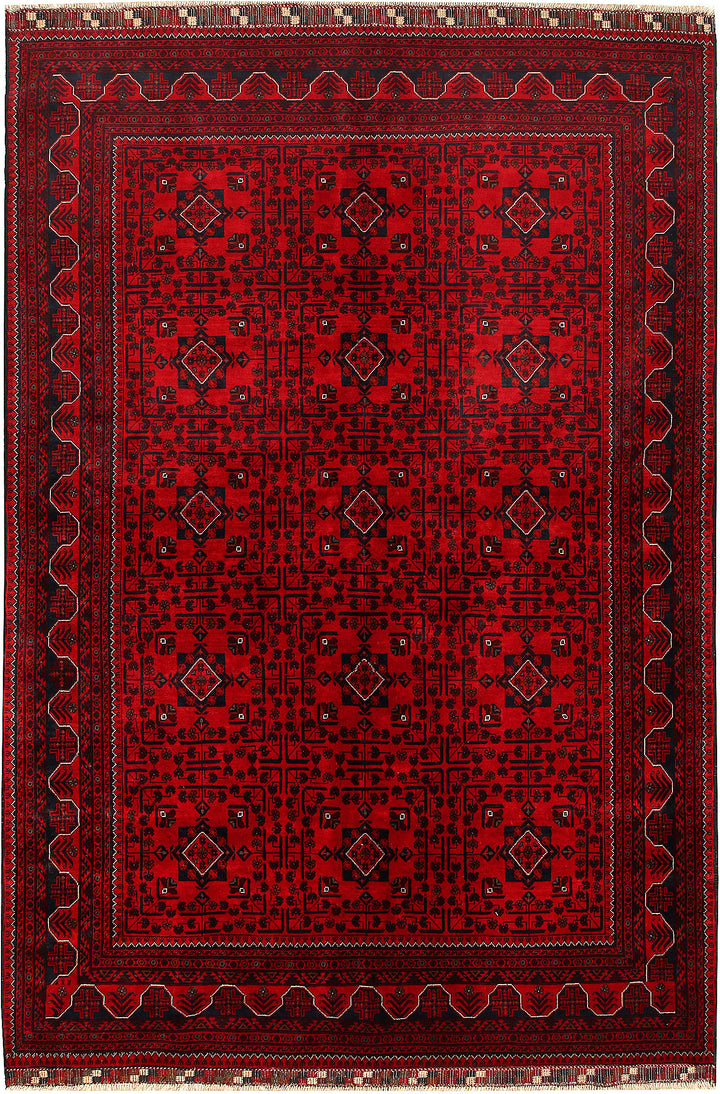 Dark Red Khal Mohammadi 6'  4" x 9'  7" - No. QA77820