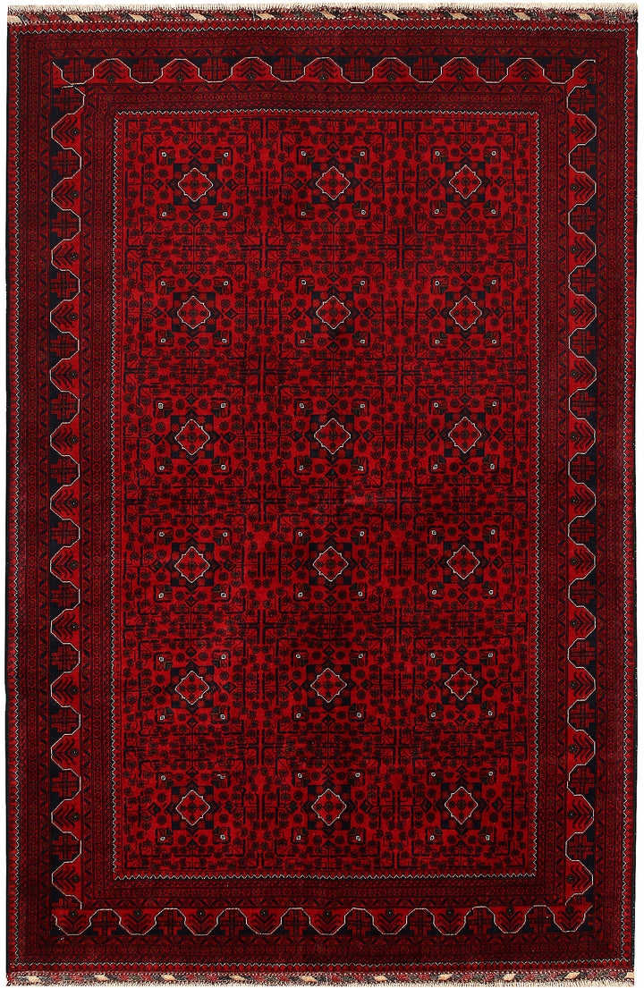 Dark Red Khal Mohammadi 6'  4" x 9'  7" - No. QA55835