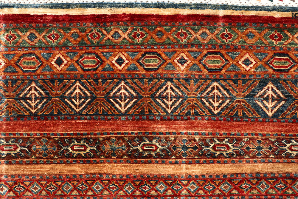 Multi Colored Kazak 5' 7 x 8' 2 - No. 68120 - ALRUG Rug Store