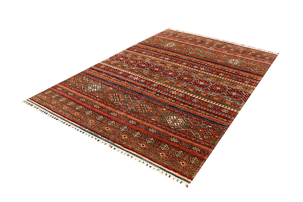 Multi Colored Kazak 5' 7 x 8' 2 - No. 68120 - ALRUG Rug Store