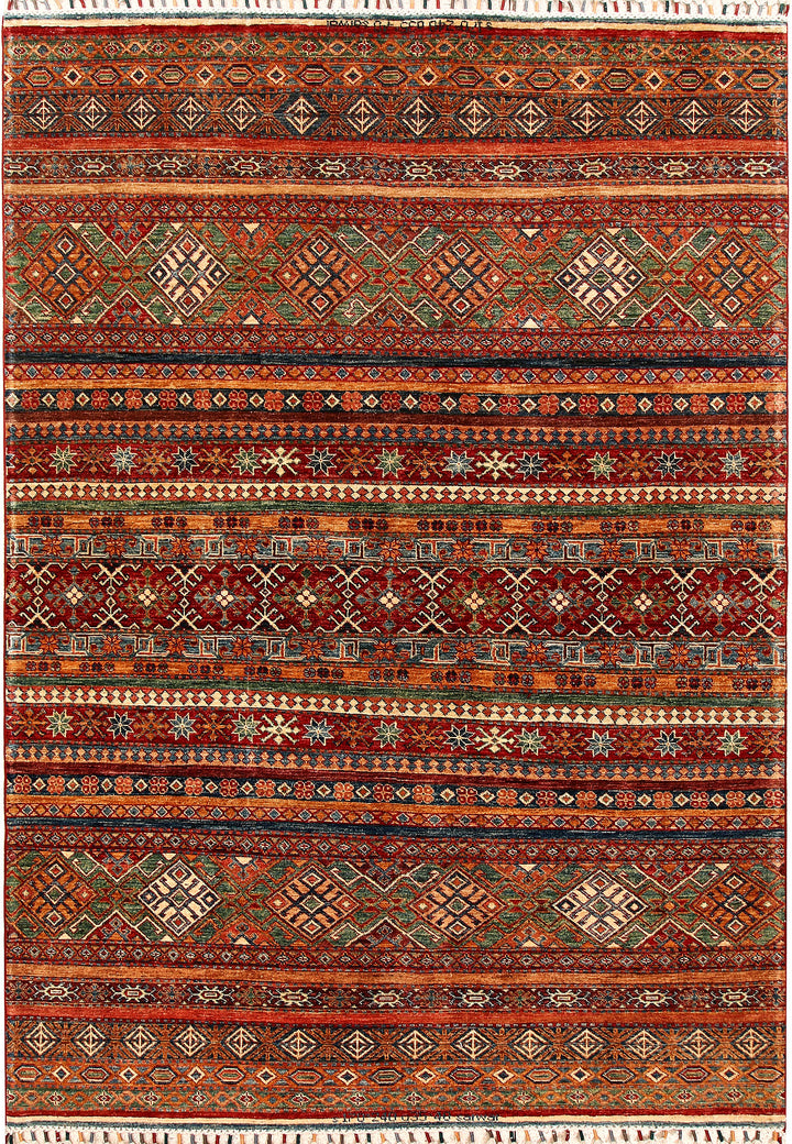 Multi Colored Kazak 5' 7 x 8' 2 - No. 68120 - ALRUG Rug Store