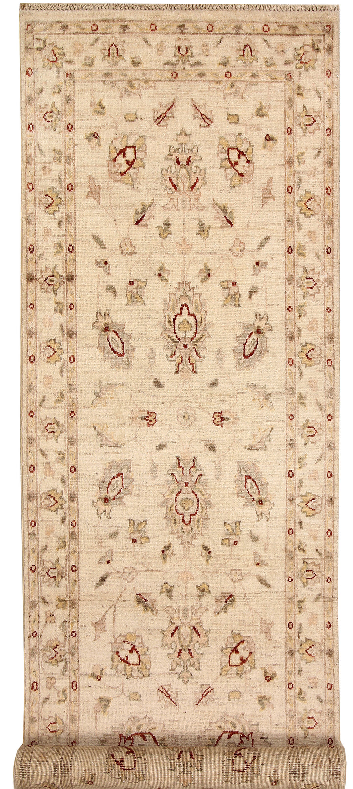Antique White Oushak 2' 7 x 9' 3 - No. 68125 - ALRUG Rug Store