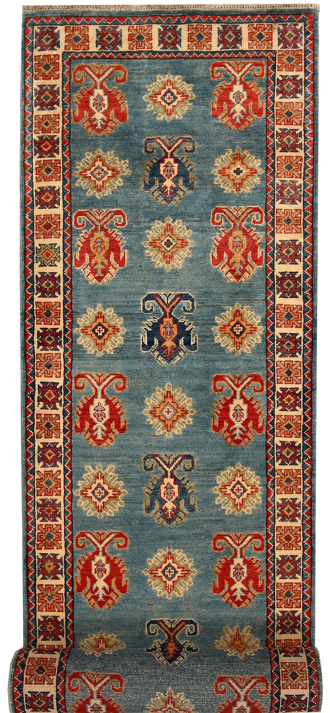 Light Slate Grey Kazak 2' 8 x 13' 1 - No. 68154 - ALRUG Rug Store